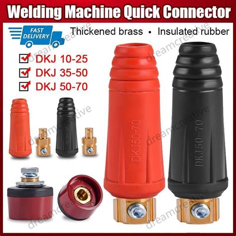 8pcs Dkj 10 25 35 50 50 70 European Welding Machine Cable Wire Welding Cable Connector Quick