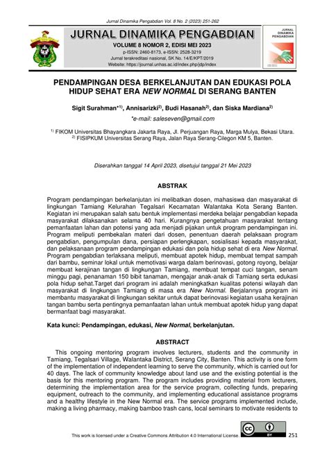 PDF PENDAMPINGAN DESA BERKELANJUTAN DAN EDUKASI POLA HIDUP SEHAT ERA