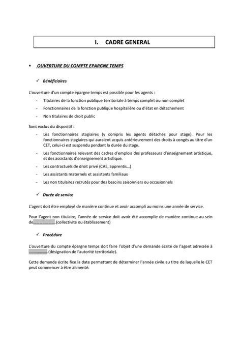 Mod Le De R Glement Interne Du Compte Pargne Temps Doc Pdf Page