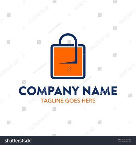 Unique Conseptual Shopping Retail Logo Template Stock Vector Royalty