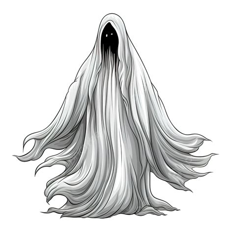 A Very Scary Illustration Of A Ghost On Halloween Creepy Halloween