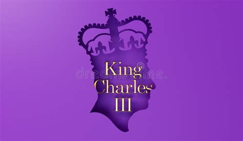 London Uk September 2022 Side Profile Silhouette Of King Charles