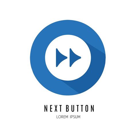 Next Button Icon In Flat Logo For Business Stock Vector 21383303