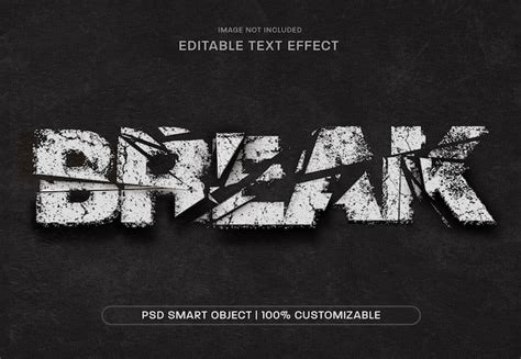 Premium Psd Cracked Text Effect