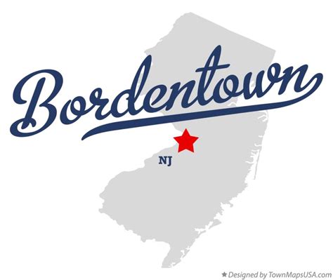 Map of Bordentown, NJ, New Jersey