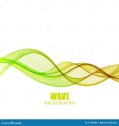 Abstract Background Color Wave Design Element Yellow And Green Wave