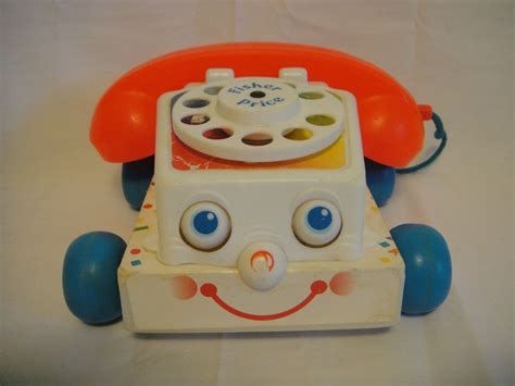 Vintage 1985 Fisher Price Chatter Rotary Phone Pull Toy With Images