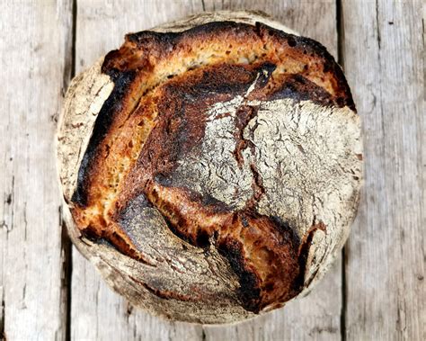 Sauerteigbrot Nur Mit Weizenmehl Typ Gebacken Einfaches Rezept