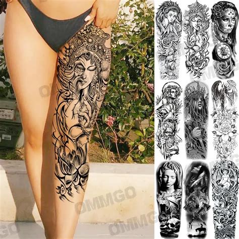 Henna freira lotus tatuagens temporárias para o sexo feminino adulto