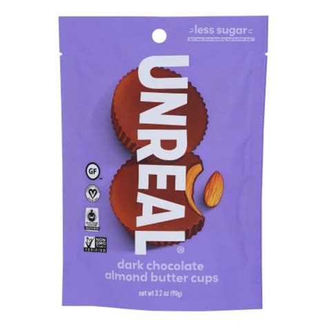 Unreal Dark Chocolate Almond Butter Cups 6 Ct 3 2 Oz Pick N Save