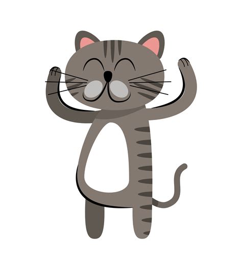 Cute Cat Standing On Two Legs 17221599 PNG