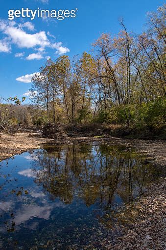 Castlewood SP In Autumn Reflections At Kiefer Creek Crossing Vertical