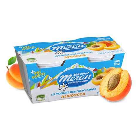 YOGURT INTERO GUSTO ALBICOCCA LATTERIA SOCIALE MERANO GR 125 X 2 PZ