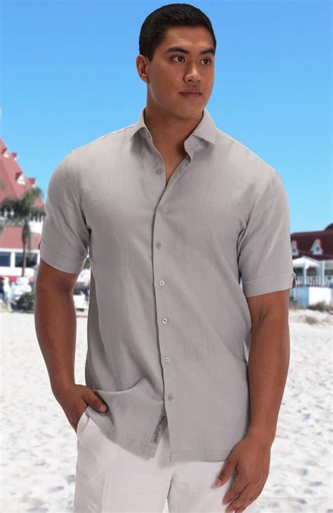 Bradford Custom Linen Beach Wedding Shirts For Men Wedding Tropics