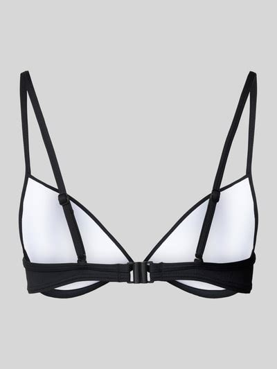 Esprit Bikini Oberteil Mit Streifenmuster Modell BONDI Black Online