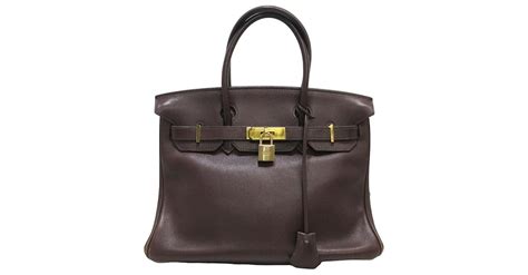 Herm S Hermes Birkin Braun Leder Ref Joli Closet