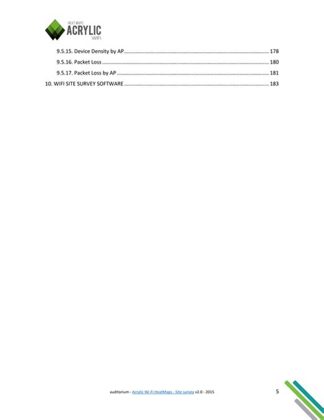 Wifi Site Survey Report Example Acrylic Heatmaps Software Pdf