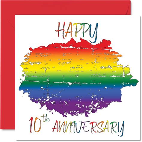 Stuff4 Lgbt Gay Tin Anniversary Card For Husband Wife