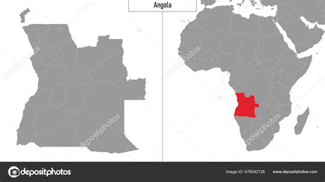 Map Angola Location Africa Map Vector Illustration Stock Vector by ...