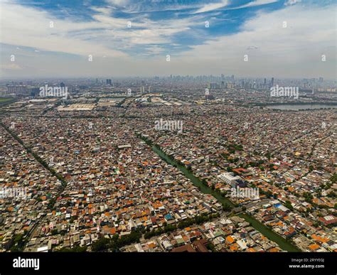 Aerial drone of slums with houses in Jakarta. City Landscape Stock Photo - Alamy