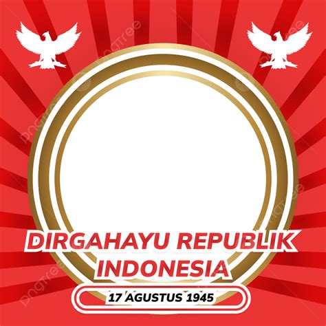 17 Agustus Vector Hd PNG Images Twibbon Dirgahayu Republik Indonesia