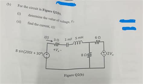 Solved B For The Circuit In Figure Q B I Determine Chegg