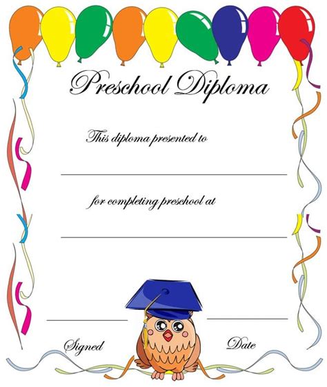 Free Printable Graduation Invitation For Preschool