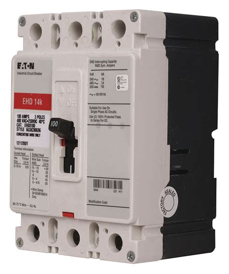 EATON Molded Case Circuit Breaker 50 Amps Number Of Poles 3 Series