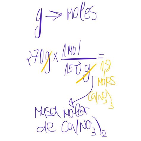 Calcule La Masa Molecular Del Nitrato De Calcio Ca N03 2 Y Convierta