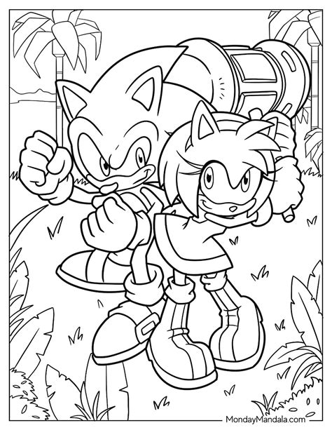 23 Amy From Sonic Coloring Pages Harindertrey