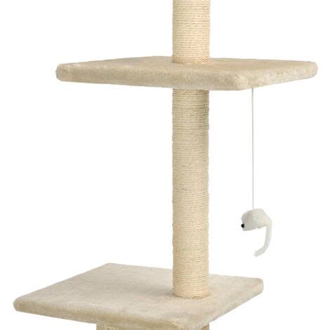 Arbre Chat Avec Griffoirs En Sisal Cm Beige