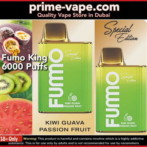 Fumo Kiwi Guava Passion Fruit 6000 Puffs Disposable Vape Dubai