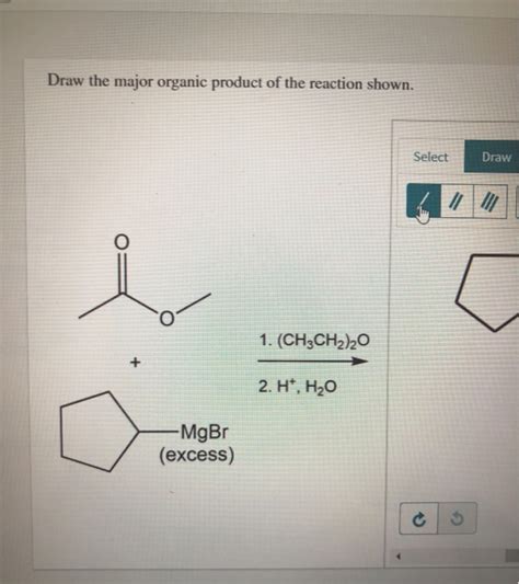 Solved Draw The Major Organic Product Of The Reaction Shown