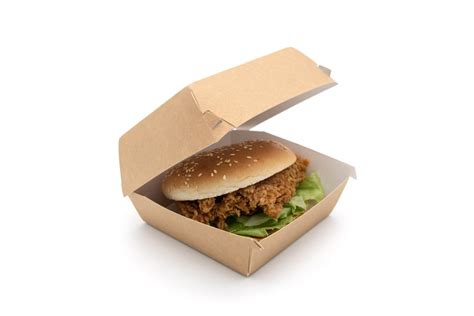 Kompostierbare Standard Clamshell Burgerbox Aus Kraftpapier Ulas