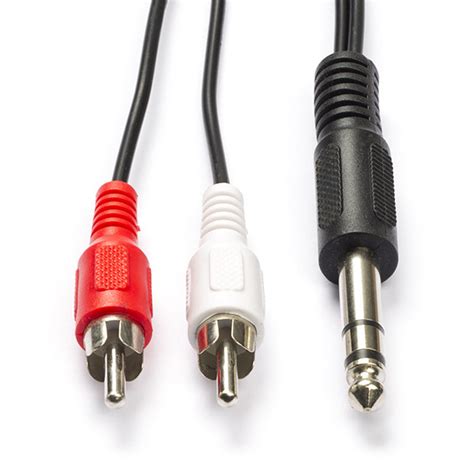 Tulp Naar Jack 6 35 Mm Kabel Nedis 2 Meter Stereo Nedis Kabelshop Nl