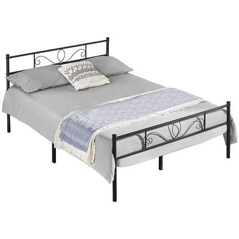 Yaheetech Double Metal Bed Frame With Headboard And Footboard Solid