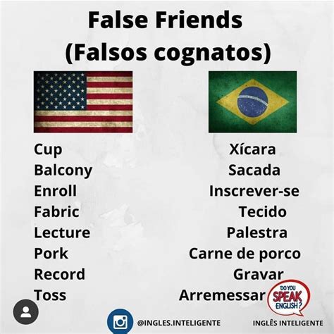 Aprenda Inglês On line on Instagram Você sabe o que são false