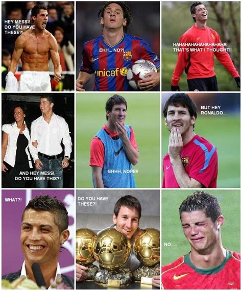 Messi Vs Ronaldo... | Soccer funny, Soccer jokes, Soccer memes