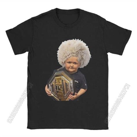 Hasbulla Magomedov Mini Khabib Meme T Shirts For Men Novelty Cotton Tee