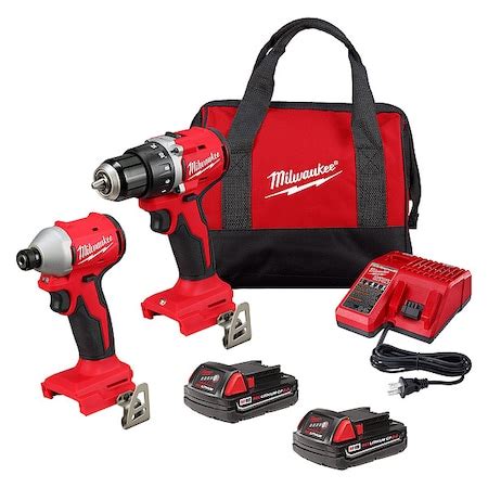 Milwaukee Tool M18 Compact Brushless 2-Tool Combo Kit 3692-22CT | Zoro