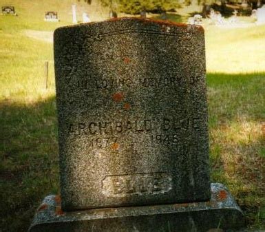 Archibald Blue 1877 1946 Monumento Find A Grave