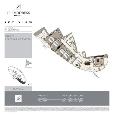 The Address Sky View Floor Plans Apartments Floor Plans Dubai