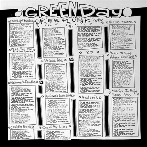 Green Day Kerplunk Album Cover