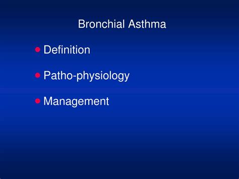 Ppt Bronchial Asthma Definition Patho Physiology Management Powerpoint Presentation Id 4653517