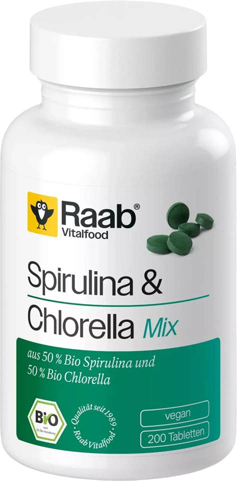 Bio Spirulina Chlorella Mix Tabletta Raab Vitalfood Gmbh