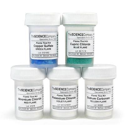 Flame Test Chemical Kit Flame Color 5x10g EBay