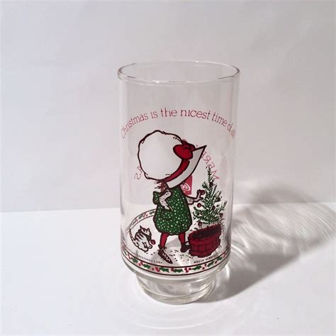 Vintage 1970s Hollie Hobbie Christmas Glass Tumbler Coca Cola Etsy