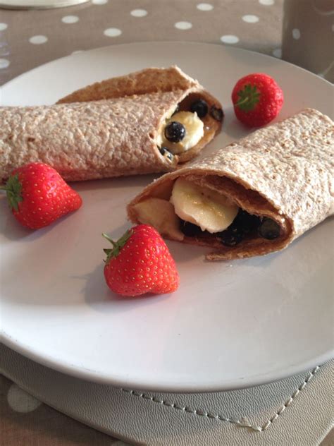 Peanut Butter Banana And Blueberry Wrap