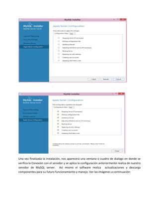 Manual De Instalacion De Mysql Server Mysql Workbench Xamp Server Pdf