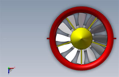 涵道风扇式螺旋桨 Solidworks 2015 模型图纸下载 懒石网